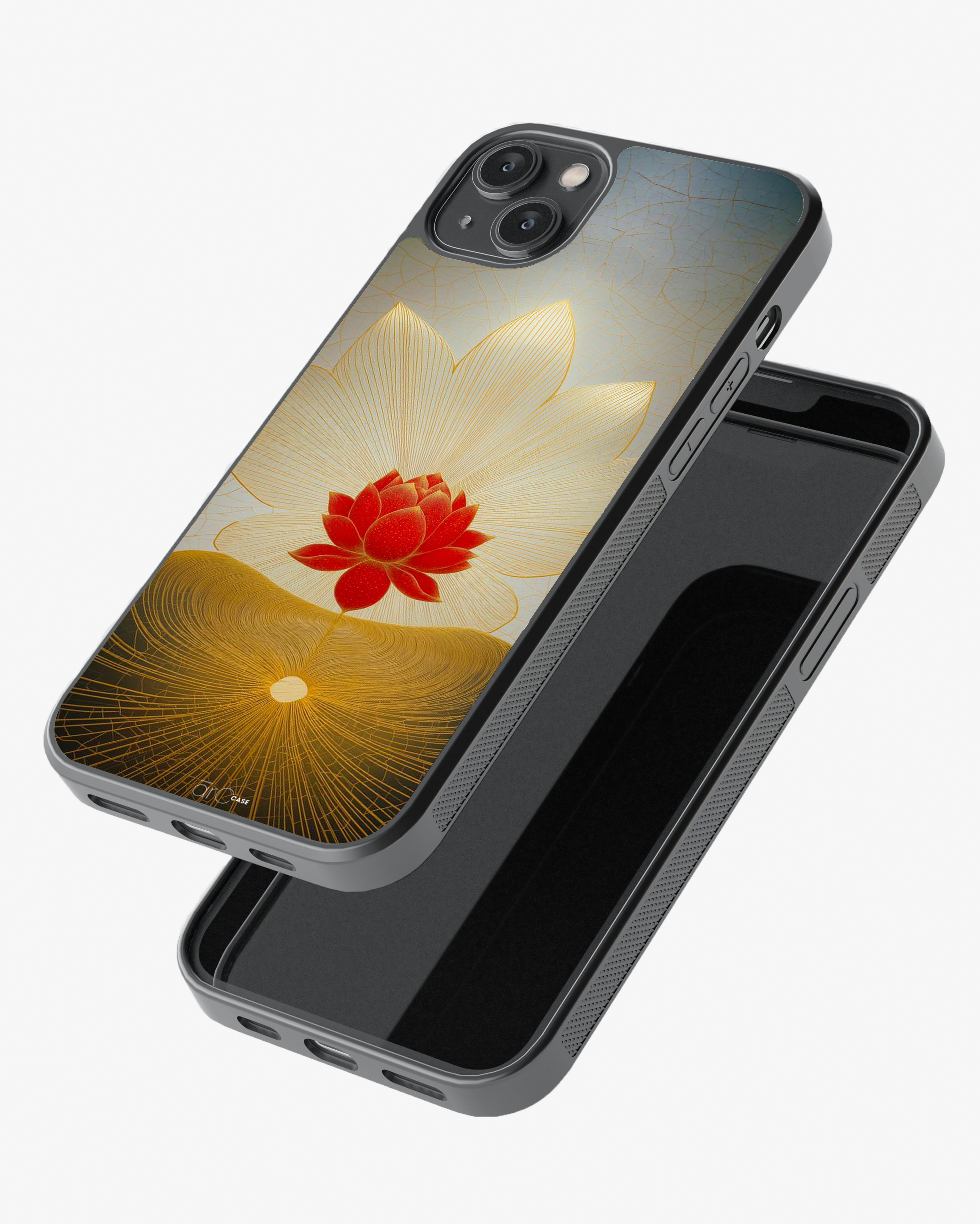 Sacred Lotus – Golden Geometry Spiritual Premium Case Cover Glass Case