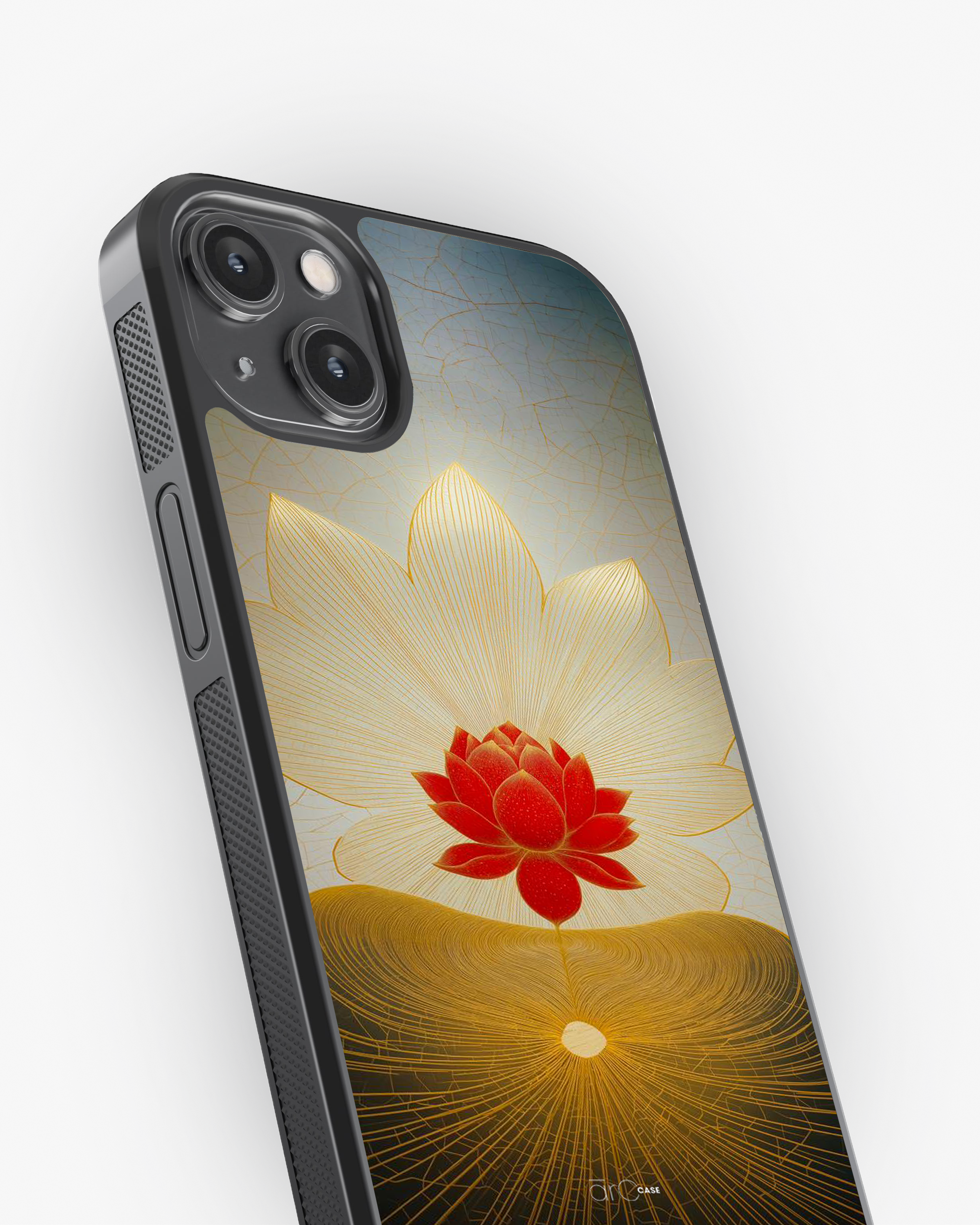 Sacred Lotus – Golden Geometry Spiritual Premium Case Cover Glass Case