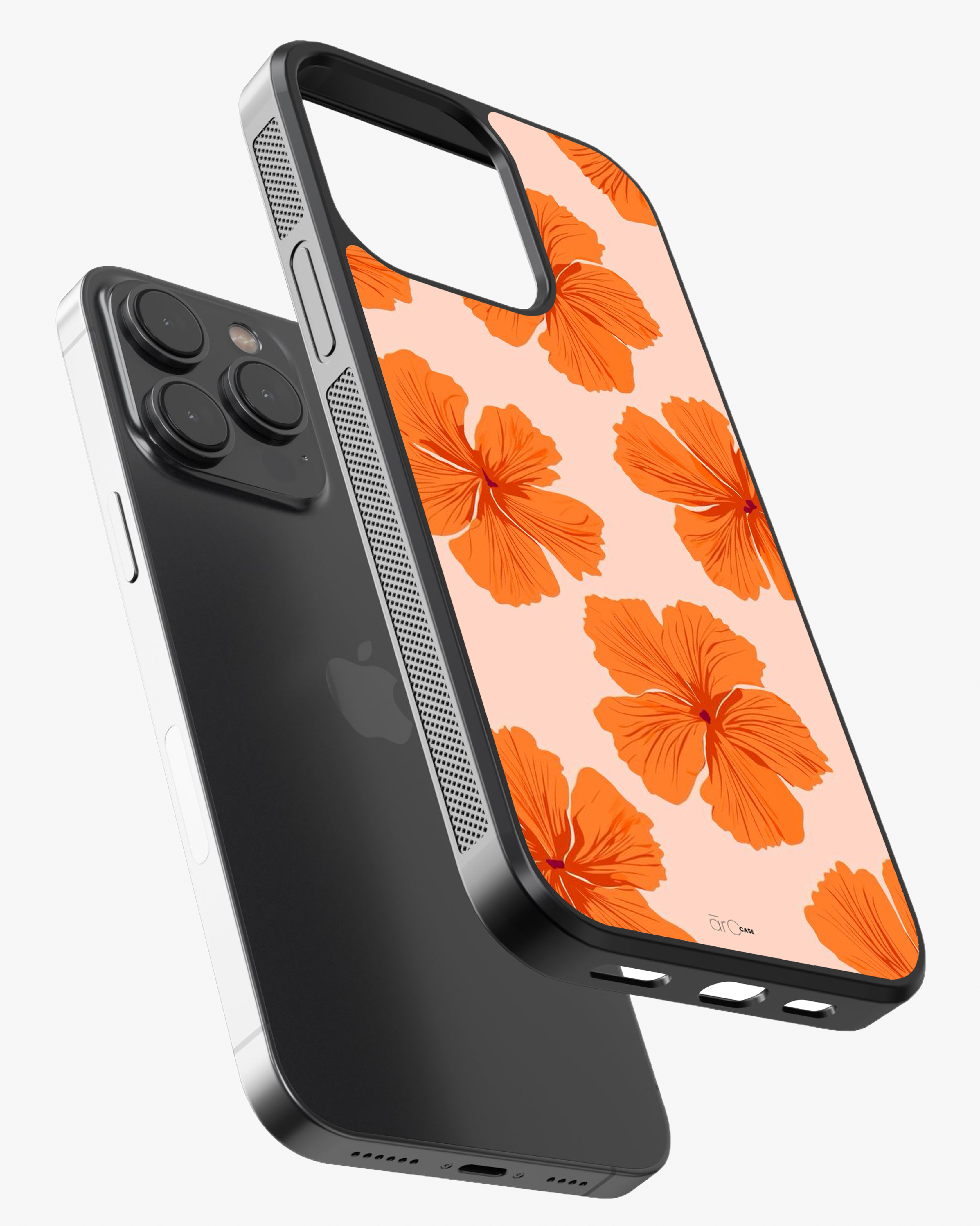 Tropical Bloom – Orange Hibiscus Minimal Floral Premium Case Cover Glass Case