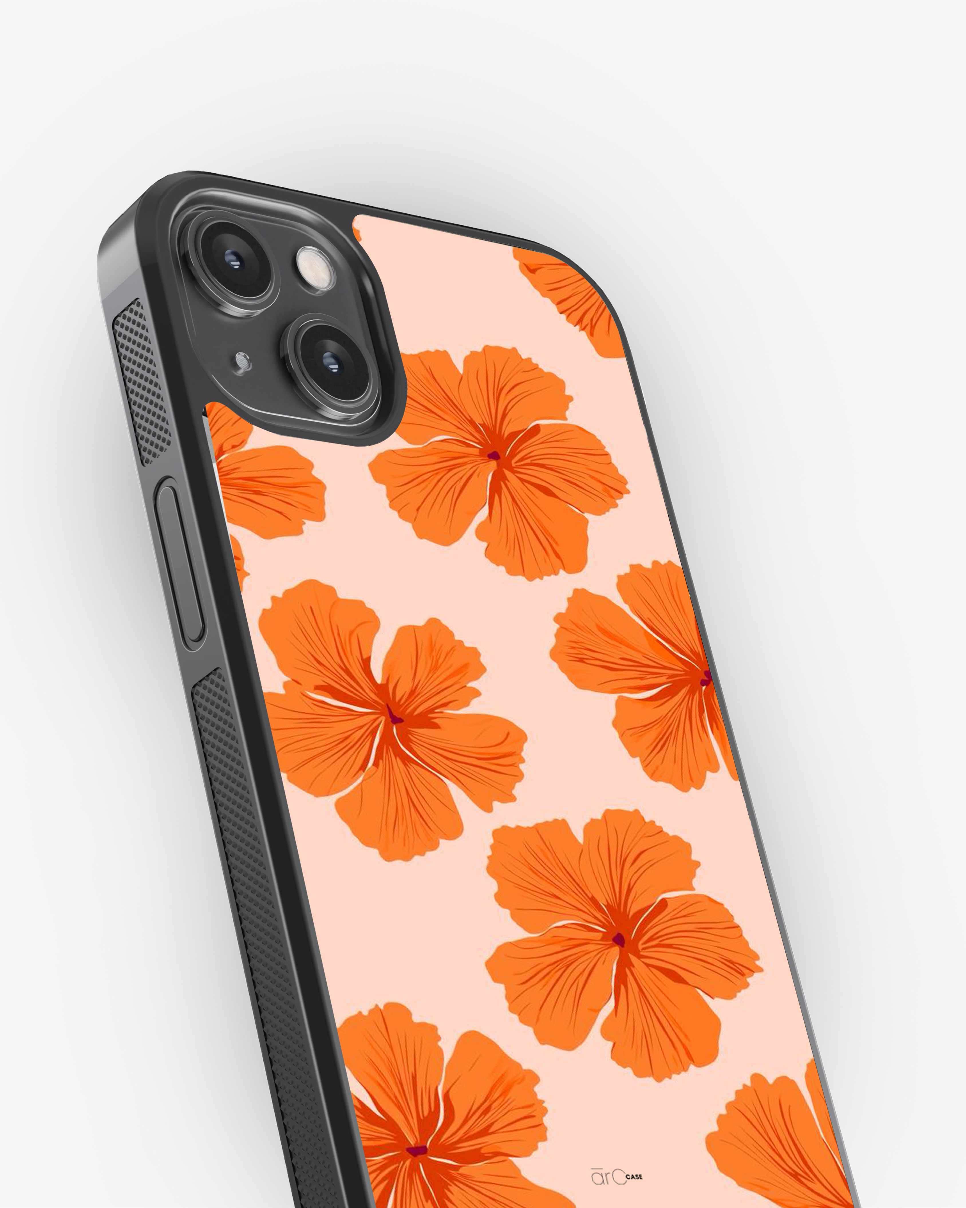 Tropical Bloom – Orange Hibiscus Minimal Floral Premium Case Cover Glass Case