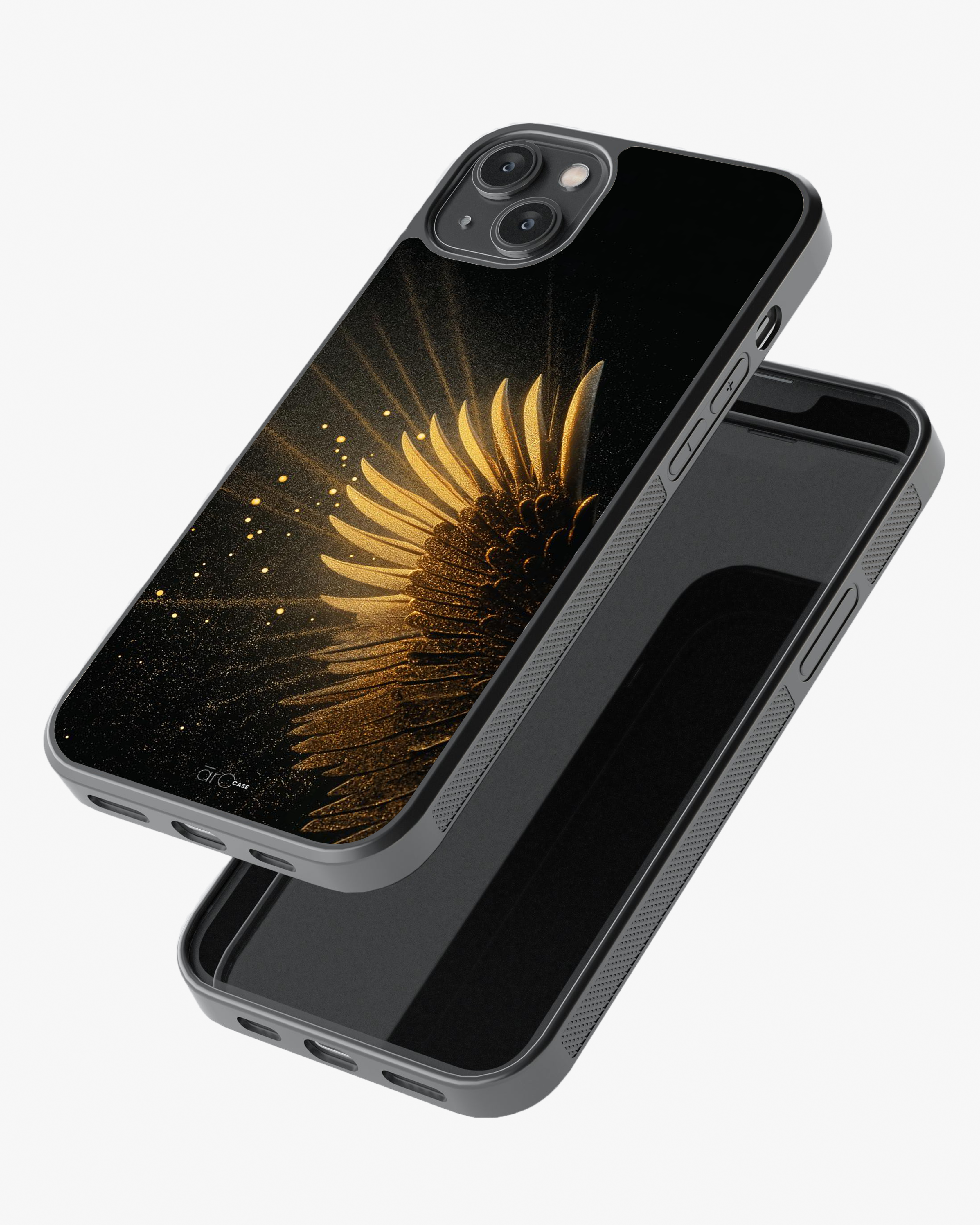 Golden Radiance – Luxury Abstract Case Cover Glass Case