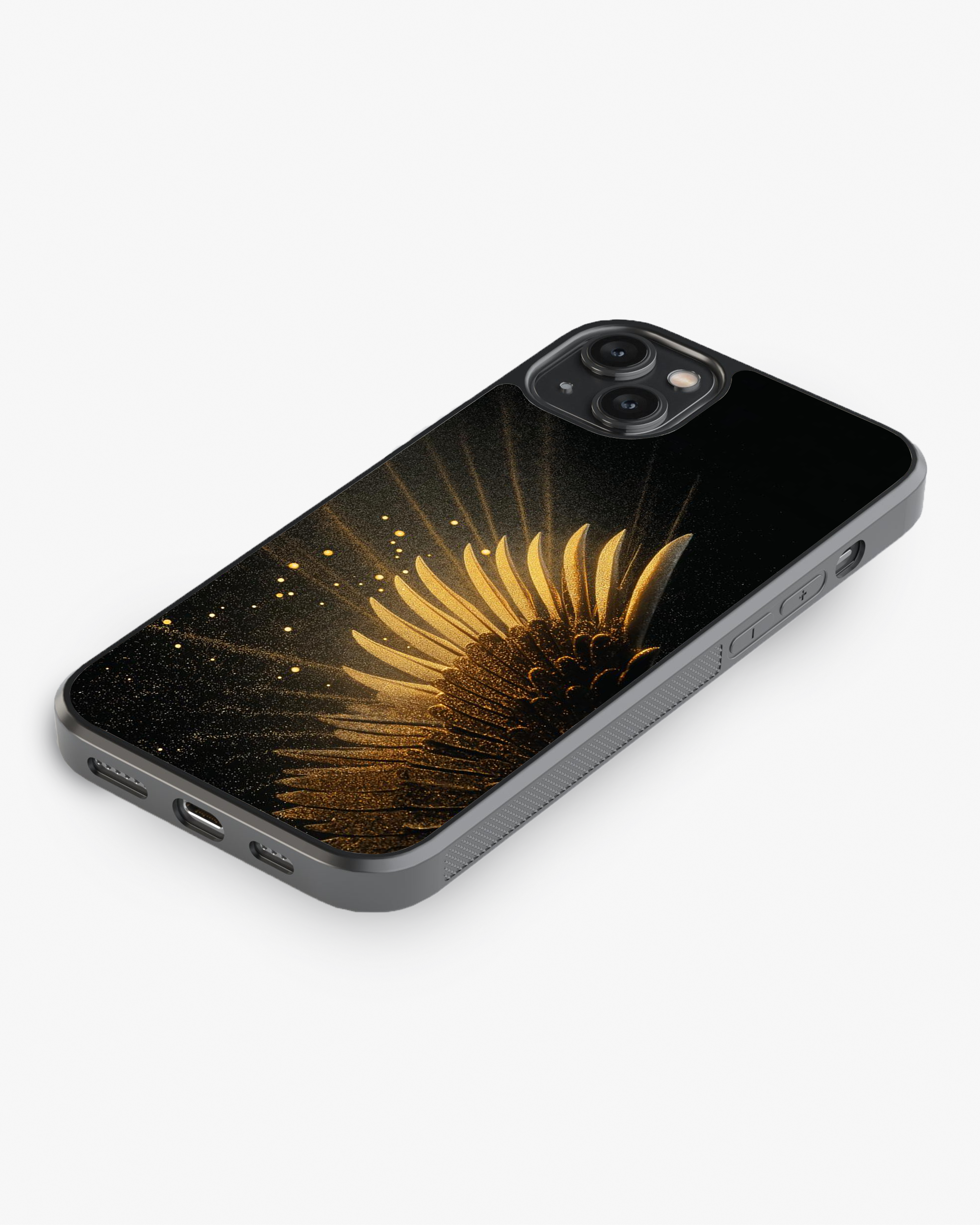 Golden Radiance – Luxury Abstract Case Cover Glass Case