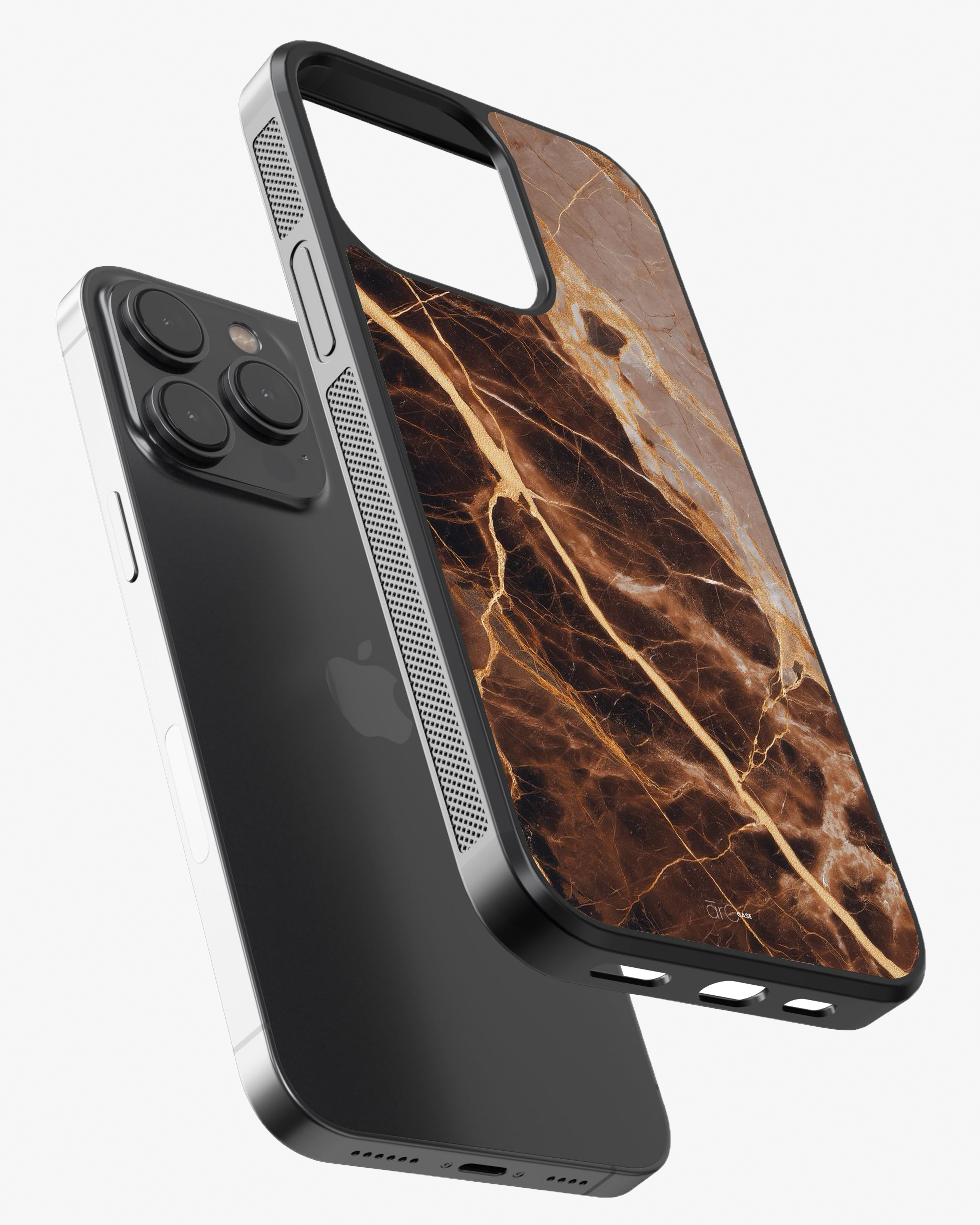 Royal Noir Marble – Gold Vein Case Cover Glass Case