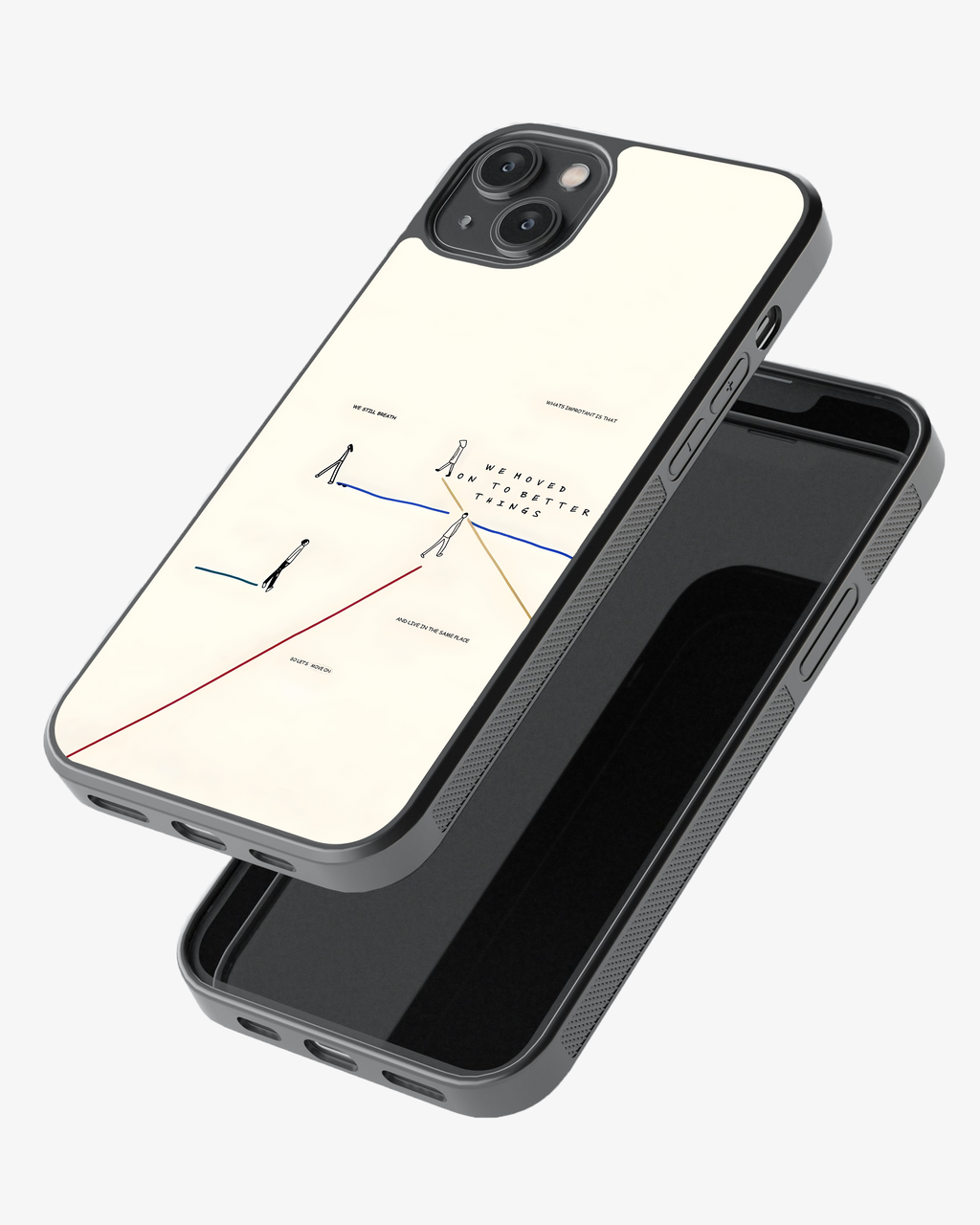 Aesthetic Minimal Line  Phone Glass Case
