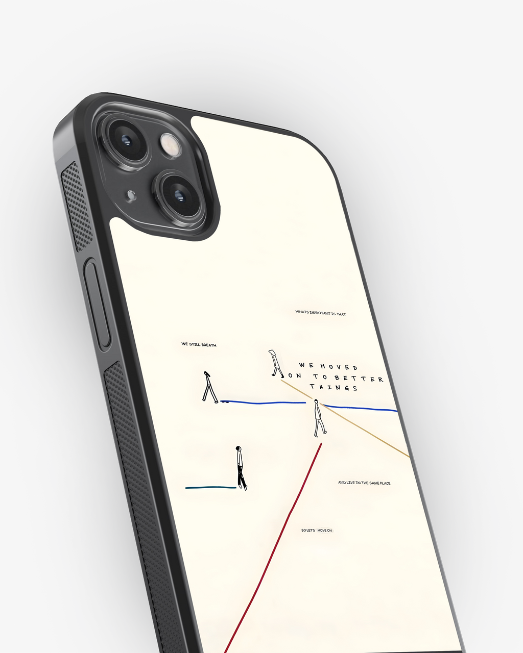 Aesthetic Minimal Line  Phone Glass Case