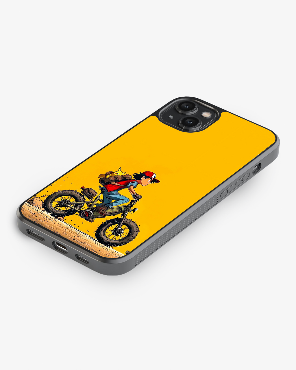 Pikachu & Rider Adventure Phone  Cover Glass Case
