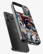 Comic Style Spider Hero Phone Glass Case