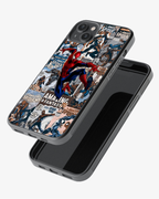 Comic Style Spider Hero Phone Glass Case