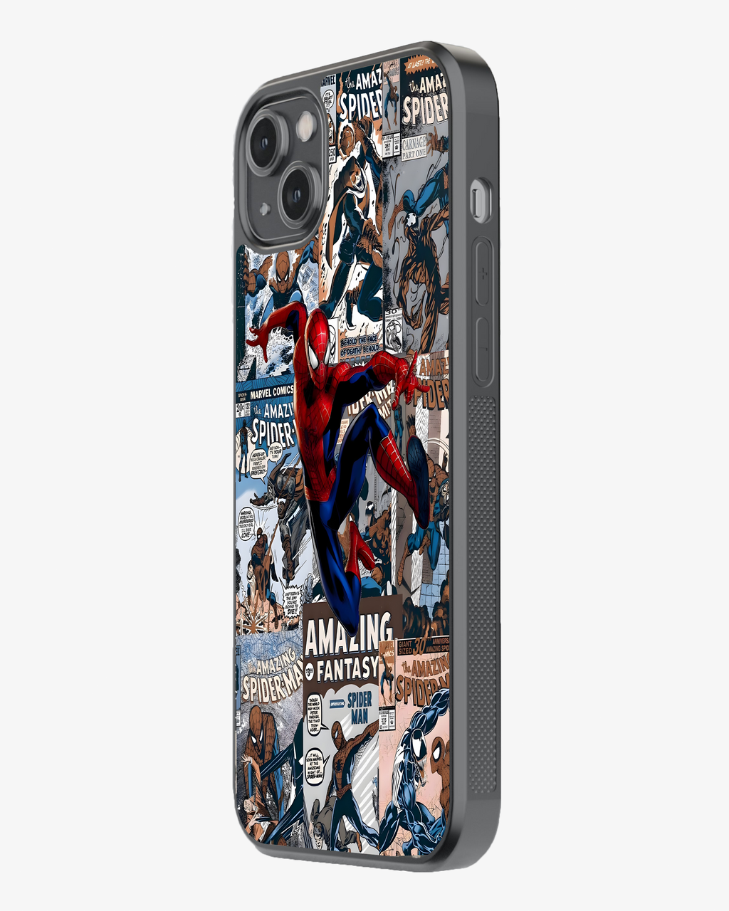 Comic Style Spider Hero Phone Glass Case