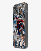 Comic Style Spider Hero Phone Glass Case