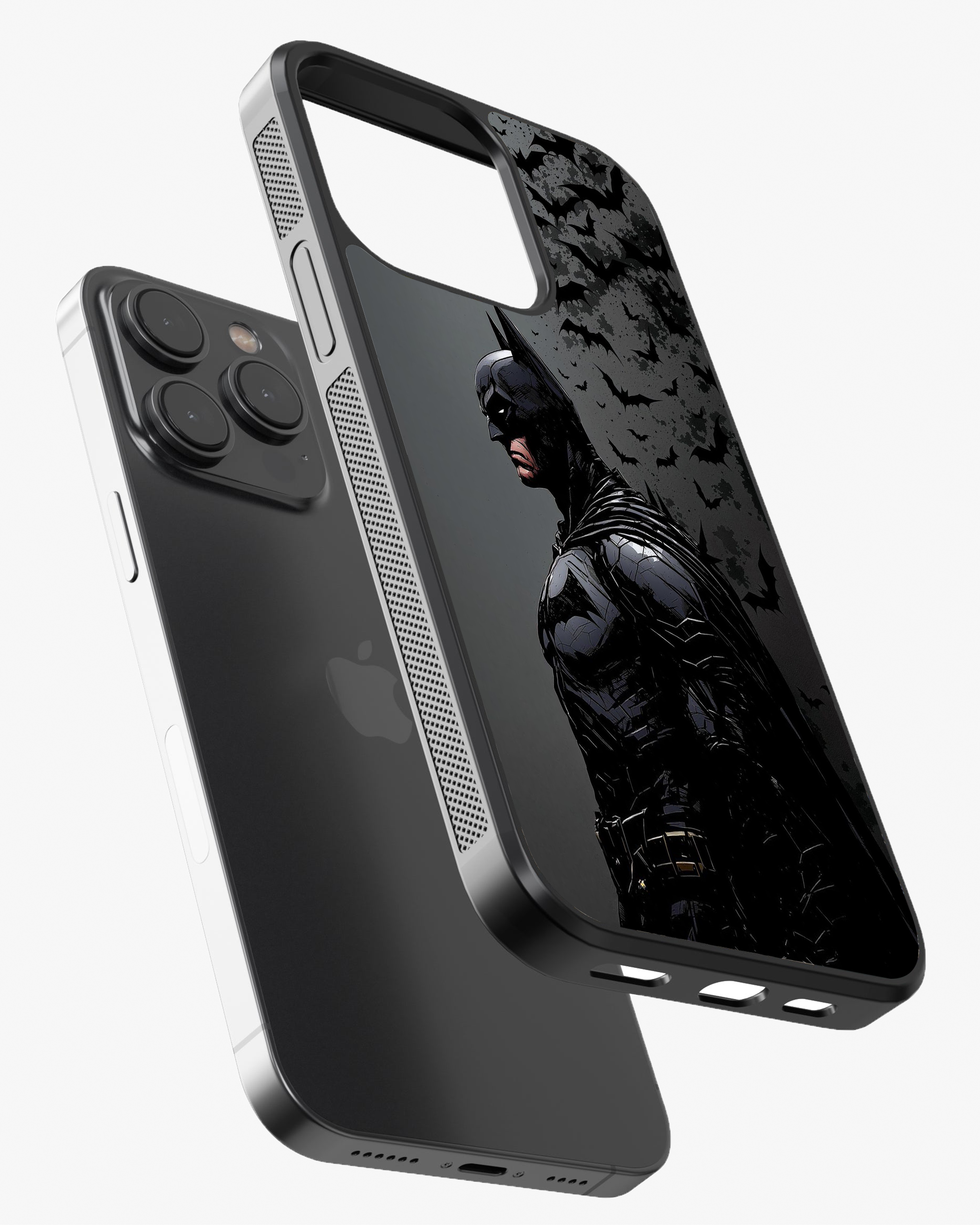 Shadow Knight with Bats Phone Cover Glass Case