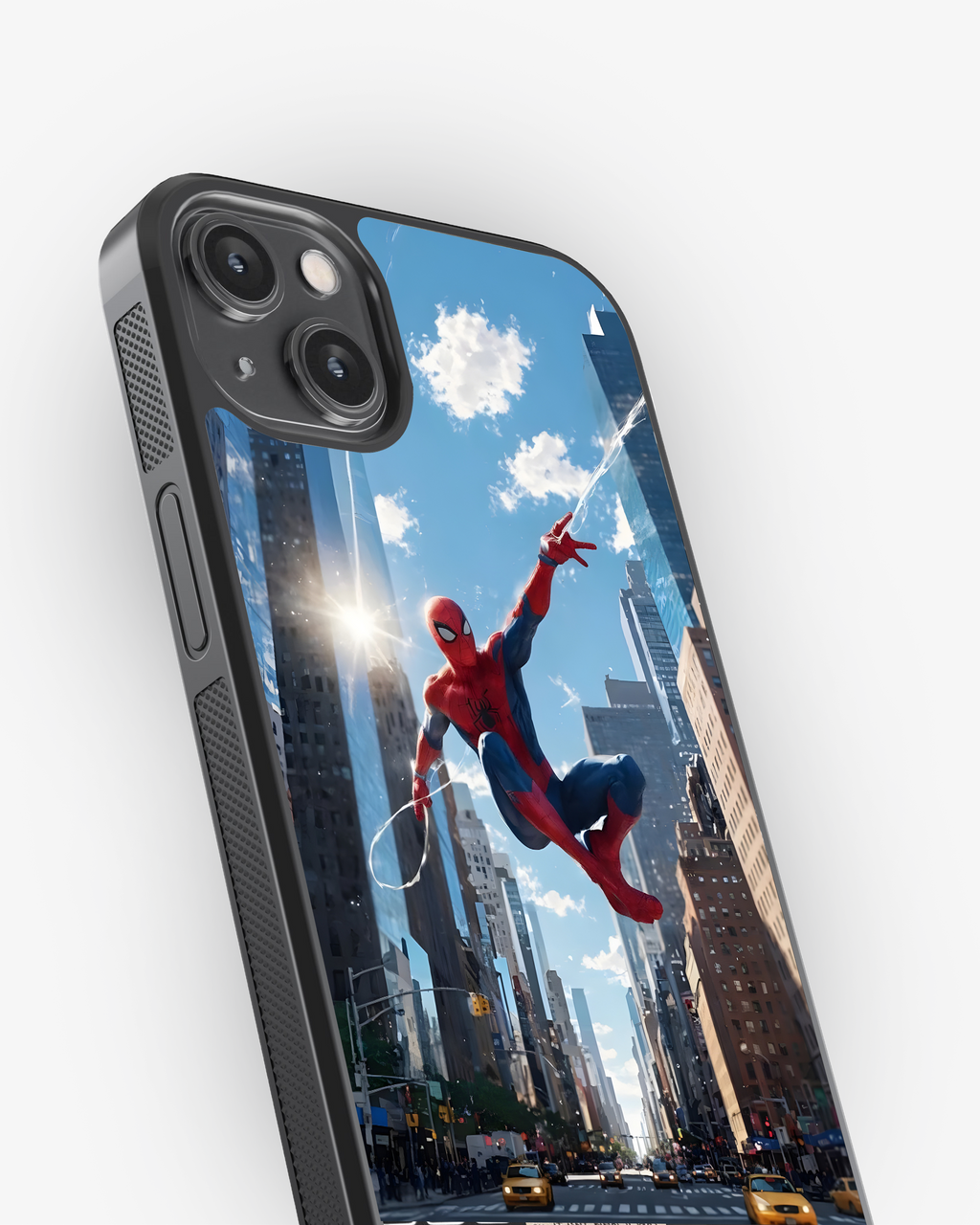 Spiderman City Swing Mobile Cover Glass Case