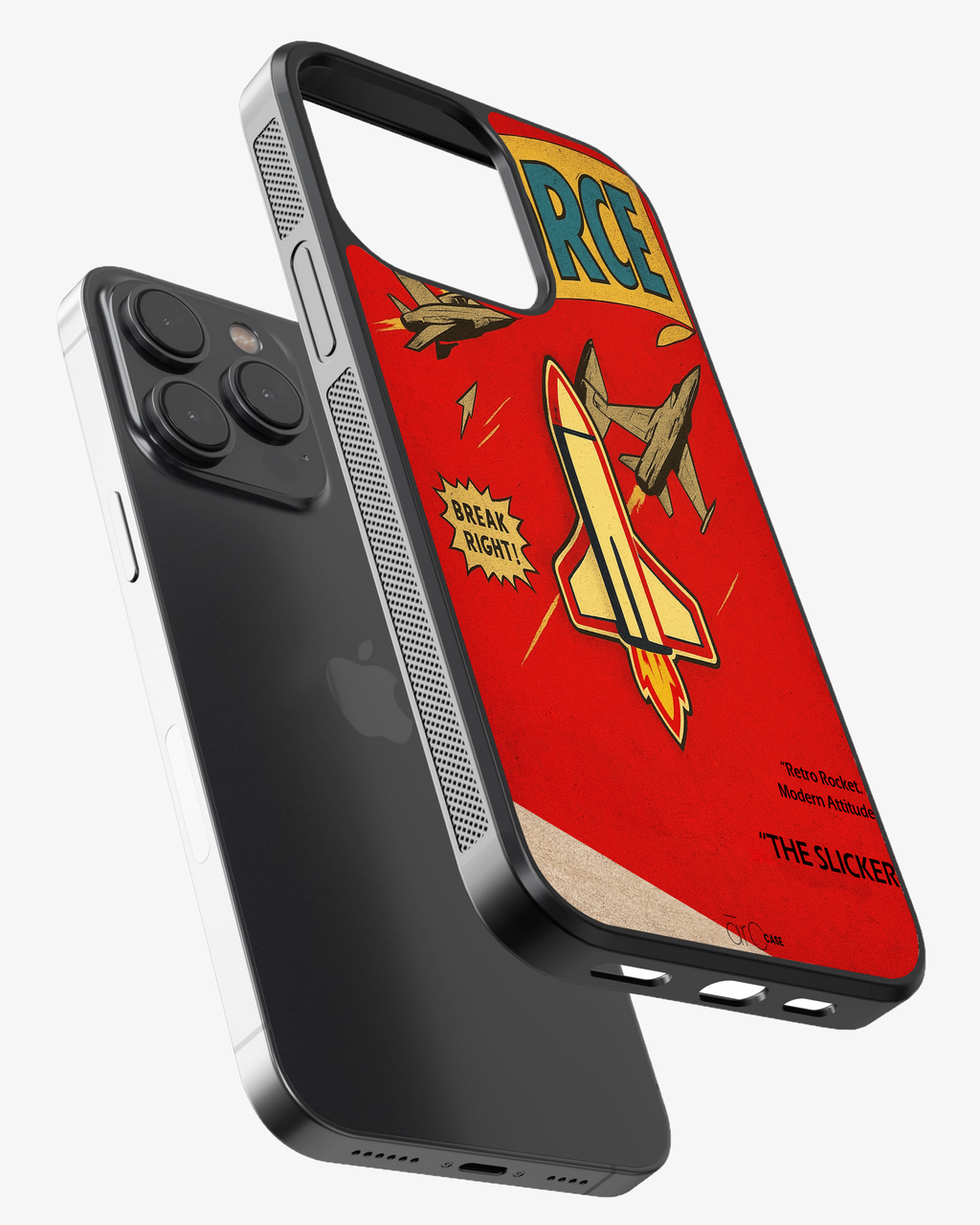 Comic Style Rocket Phone Cover Glass Case