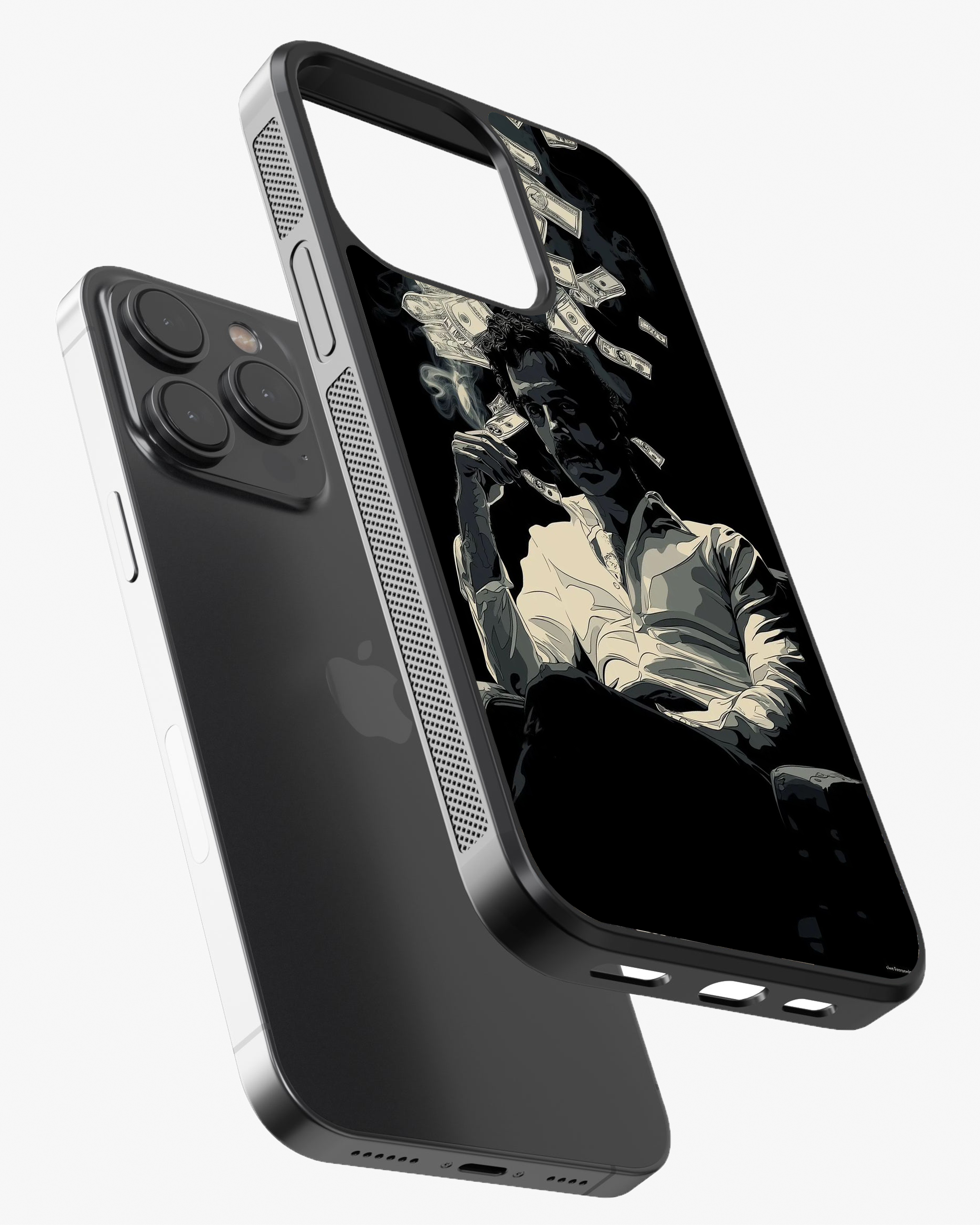 Midnight Money Power Phone Cover Glass Case