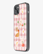 Adorable Bunny & Bear Sticker Style Glass Case