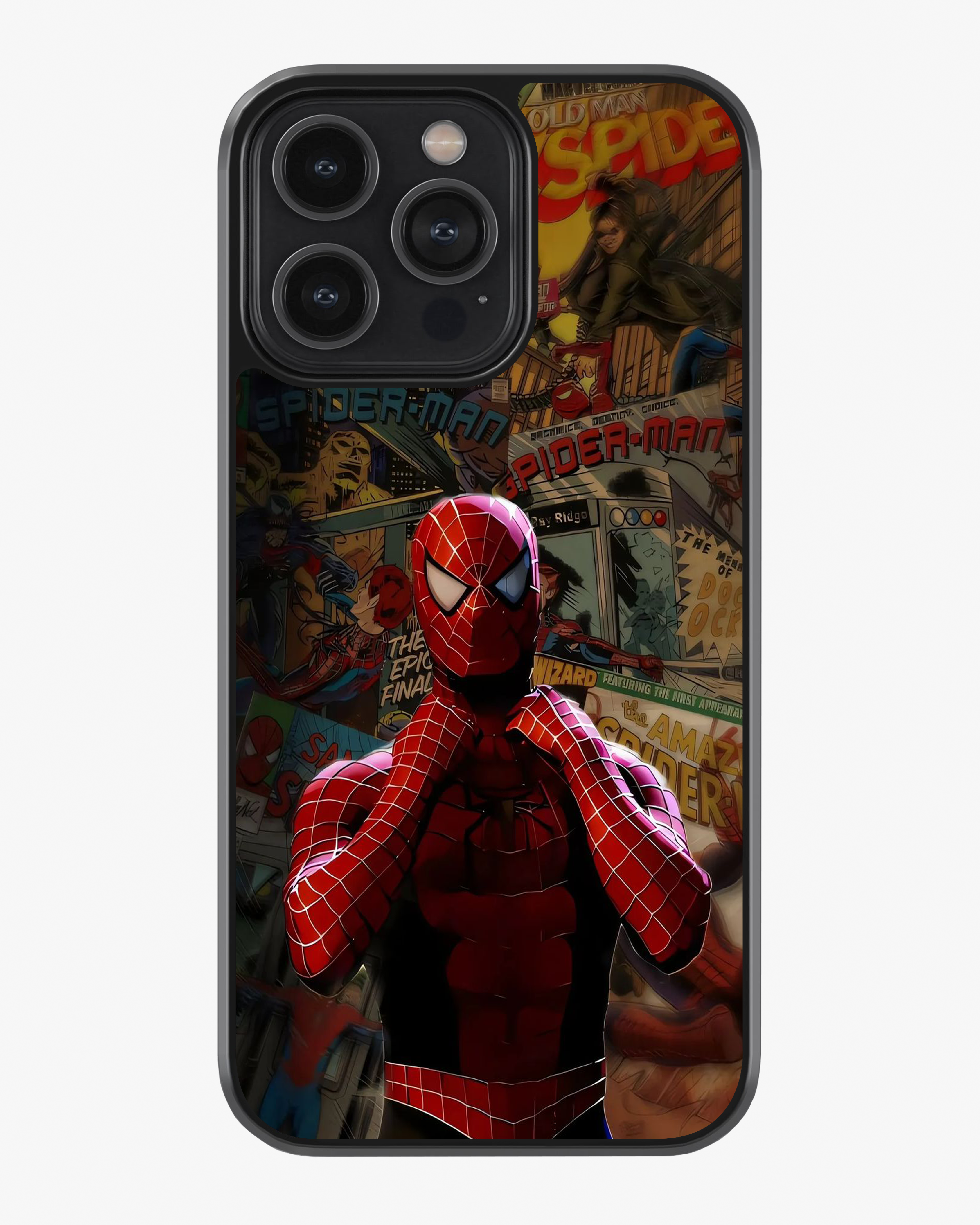 Red Web Hero Comic Phone Cover Glass Case