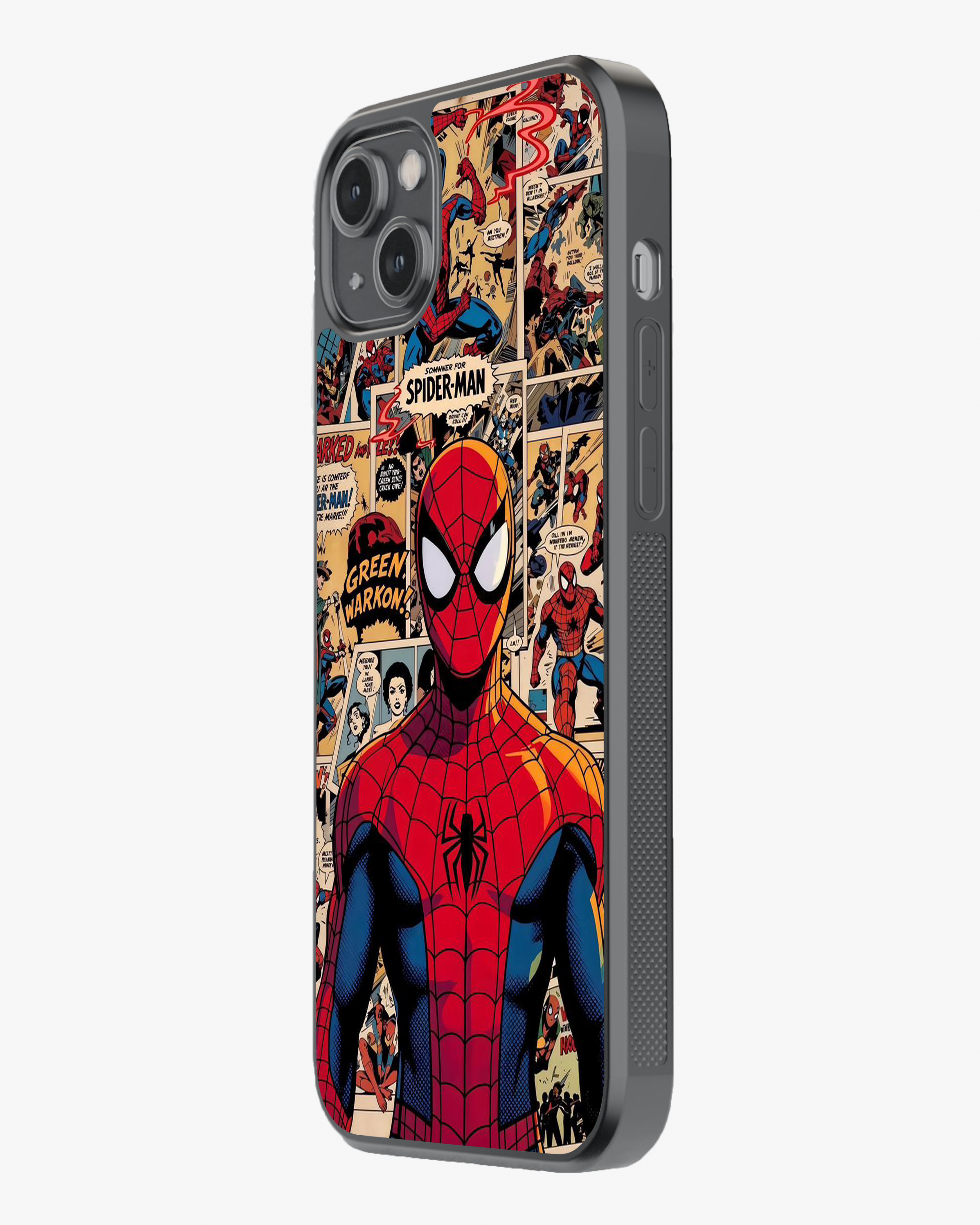 Spider-Man Vintage Comic Art  Glass Case