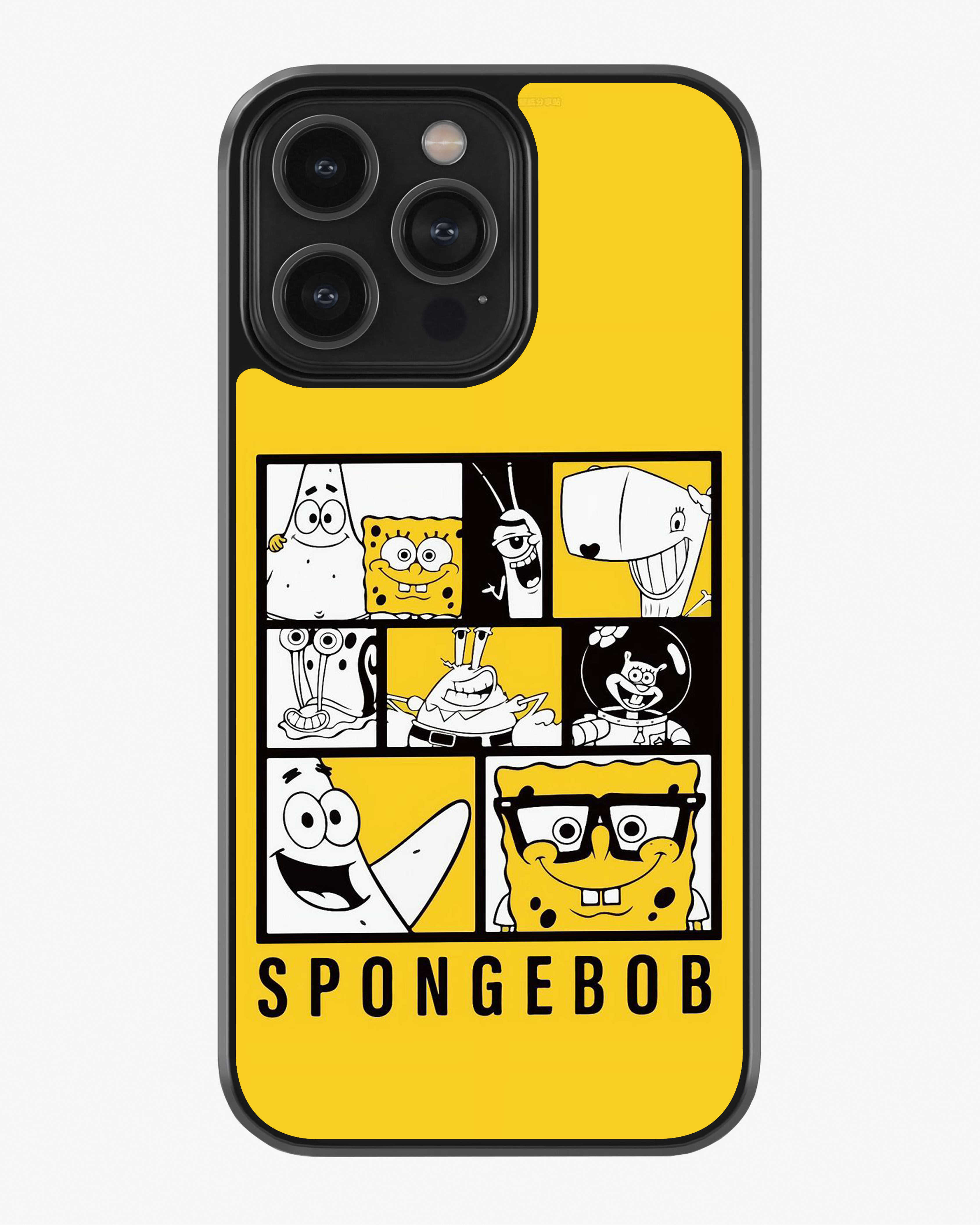 SpongeBob Character Grid Phone Cover Glass Case