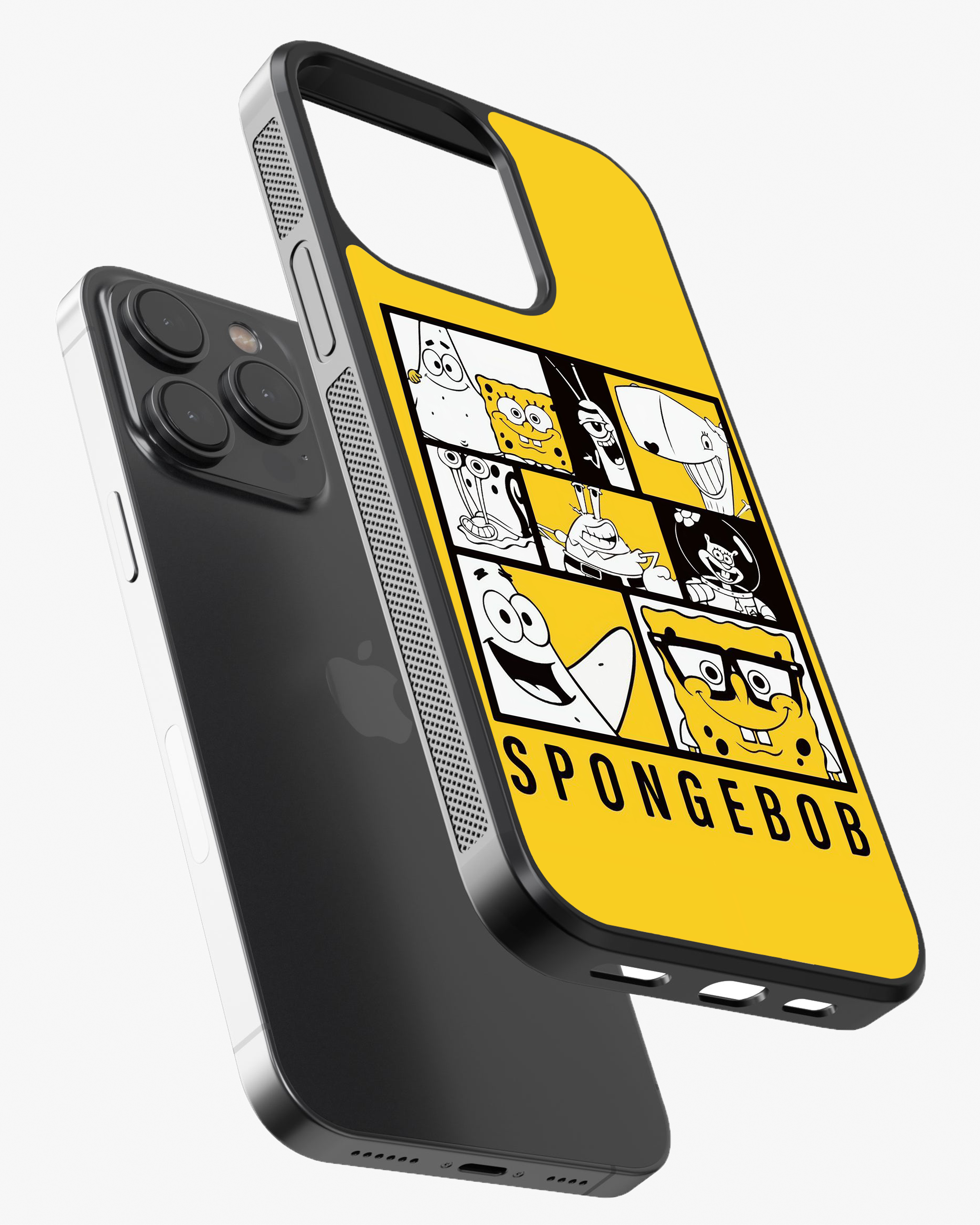 SpongeBob Character Grid Phone Cover Glass Case