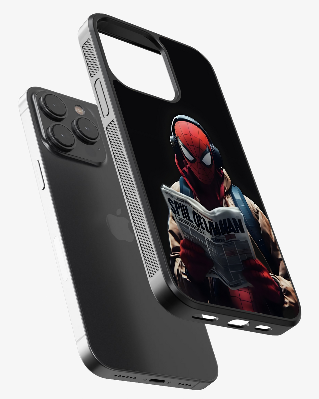 Chill Spiderman Reading Newspaper Mobile Cover Glass Case