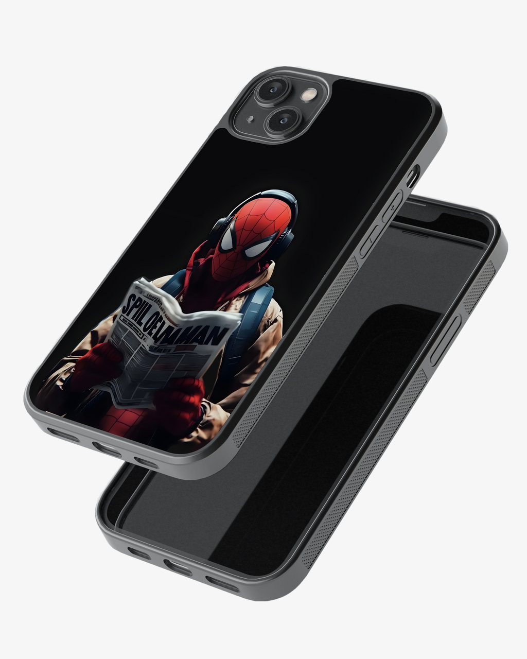 Chill Spiderman Reading Newspaper Mobile Cover Glass Case