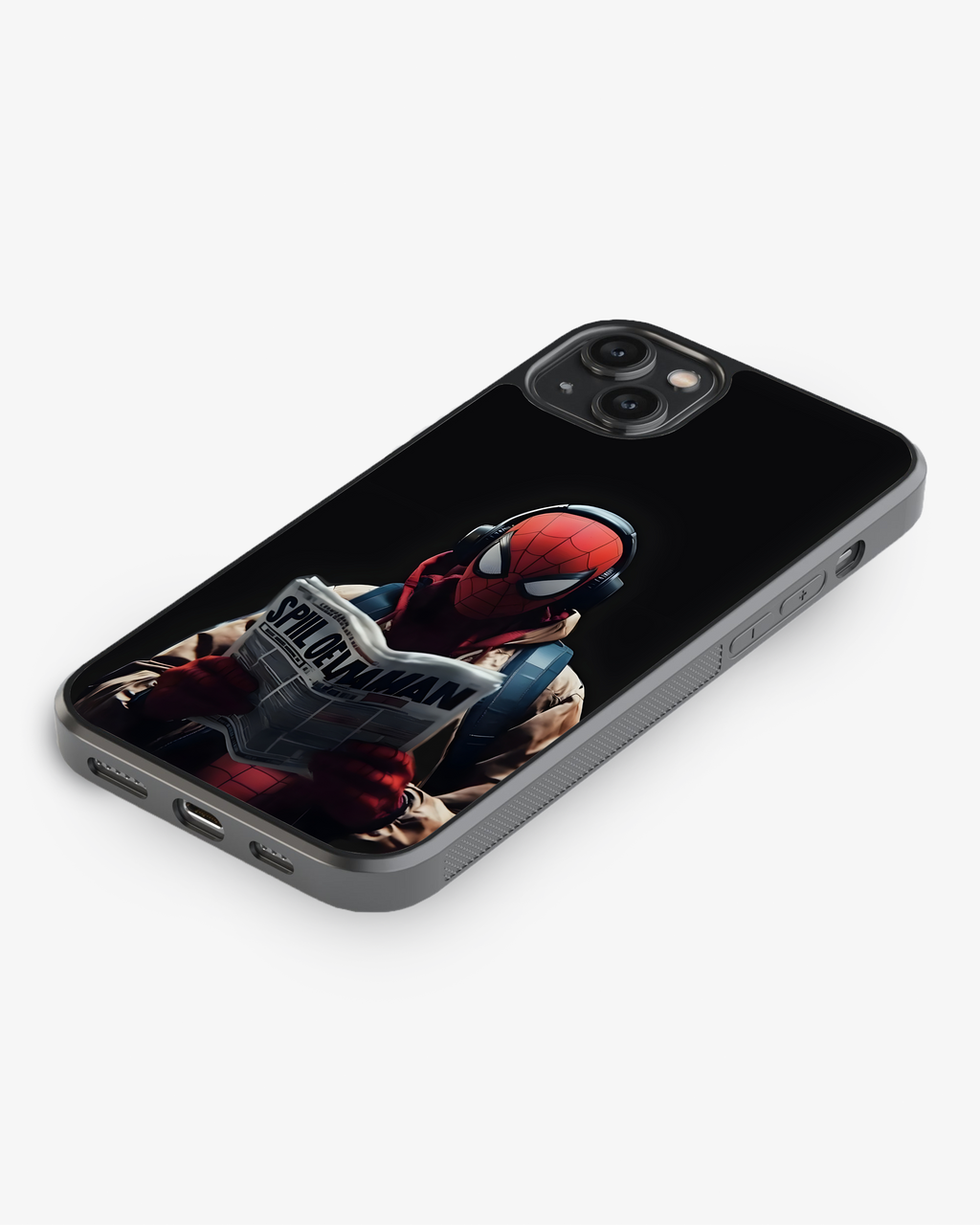 Chill Spiderman Reading Newspaper Mobile Cover Glass Case
